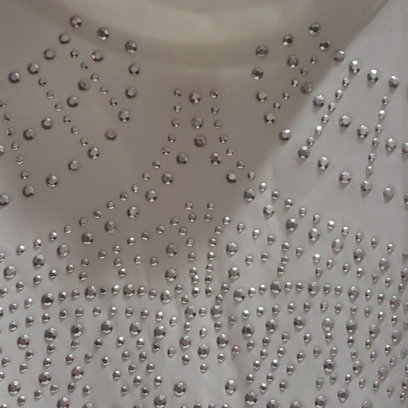 White and Sylver, Stud Detail High Neck Mini Dress - Picture 4 of 8